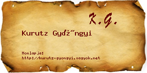 Kurutz Gyöngyi névjegykártya